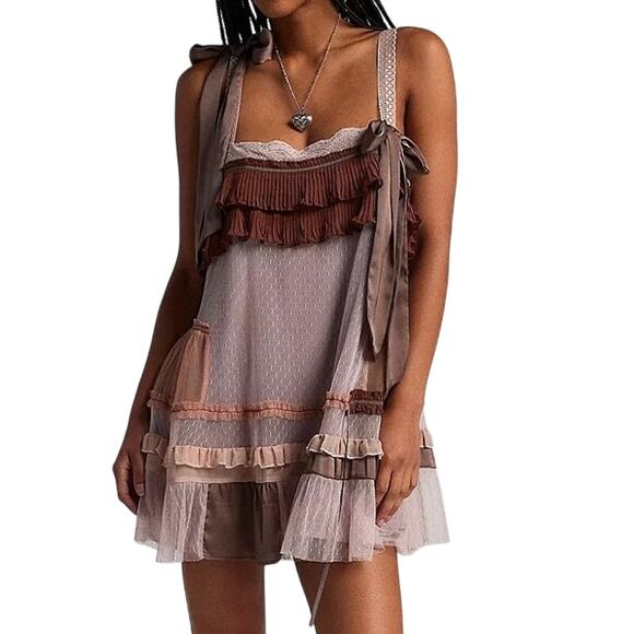 Kimchi Blue Dresses & Skirts - KIMCHI BLUE Clara Mini Dress Fairy Grunge Lagenlook Shabby Chic Lace Frock Sz XL